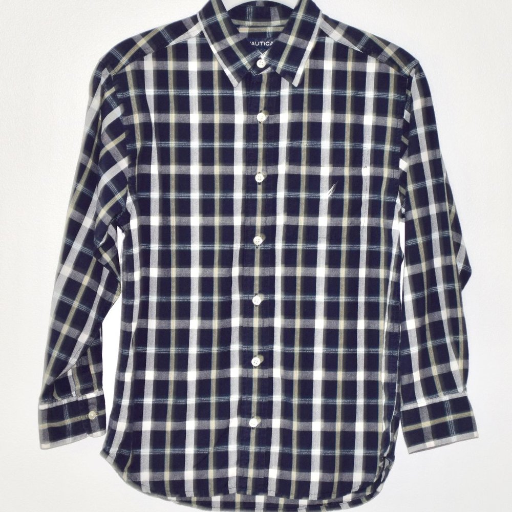 Nautica Button Down Plaid Shirt - 8/10